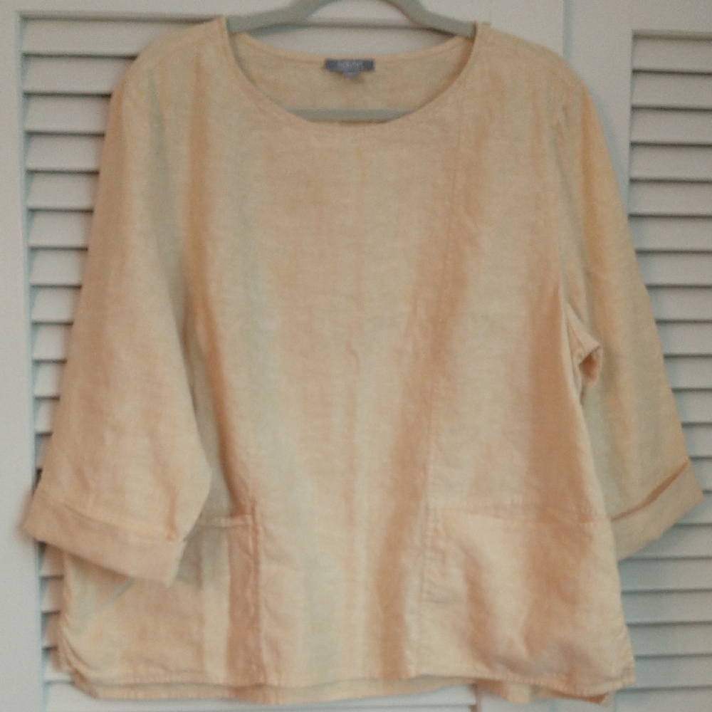 Habitat Clothes To Live In 80% Linen, 20% Cotton Women's Top Size XL